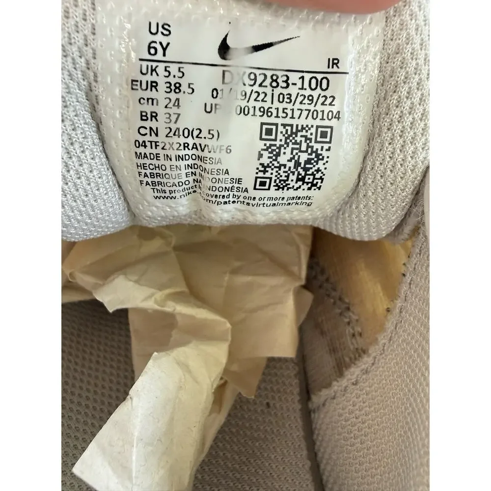 Nike Air Max Plus Shoes White Green Mesh Running Sneakers Youth Size 6Y/Women 8